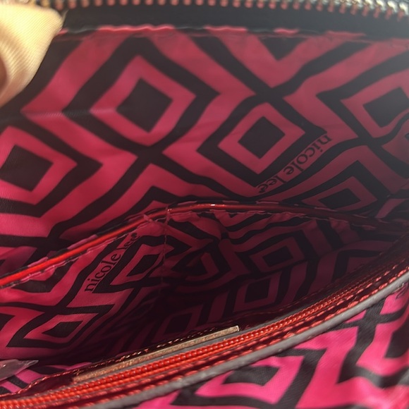 Nicole Lee pink red studded rhinestone fashion purse with missing strap - Picture 9 of 9